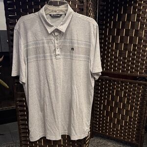 Travis Mathew Light Gray Golf Polo Shirt Size XL ⛳️